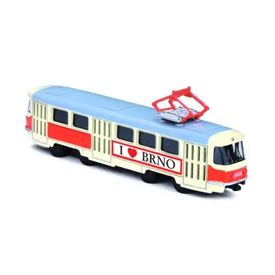 RAPPA Kovová česká retro tramvaj 16 cm BRNO