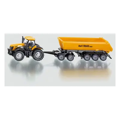 Siku 1858 Traktor FASTRAC JCB 8250 a návěs kontejnerový HALF TRAXX 1:87