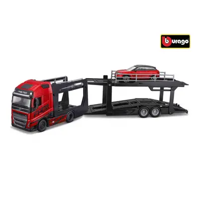 Bburago STR FIRE Multicar Carrier Volvo FH16 w/Land Rover LRX C 1:43