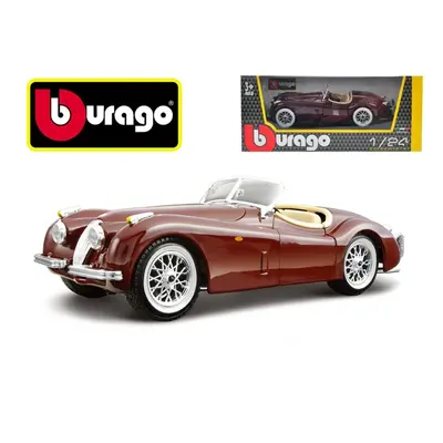 Bburago 1:24 Jaguar XK 120 Roadster (1951) vínový v krabičce