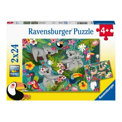 RAVENSBURGER Koaly a lenochodi 2x24 dílků