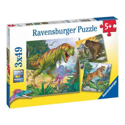 Ravensburger Pravěká zvířata 3 x 49 dílků