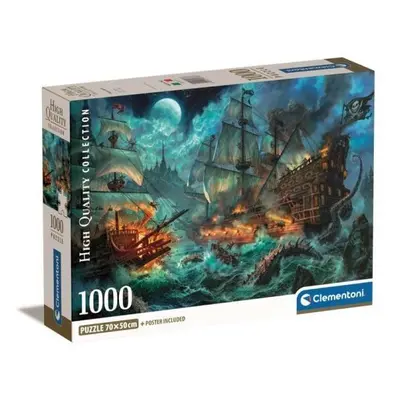 Clementoni Puzzle 1000 dílků Pirátská loď. Bitva na moři 39777