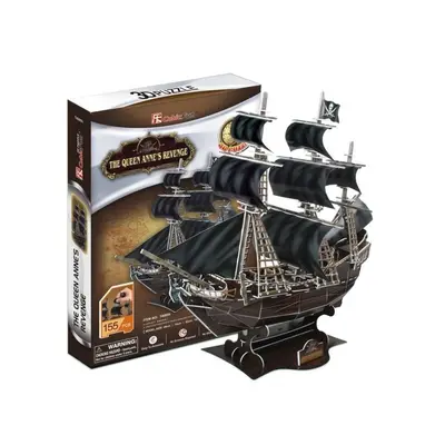 CubicFun 3D puzzle Pirátská loď Queen Anne´s Revenge 155 ks