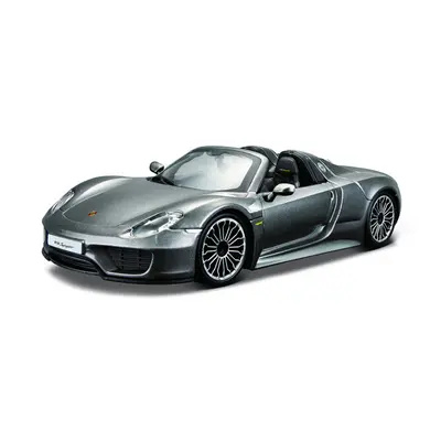 Bburago Plus Porsche 918 Spyder stříbrná 1:24