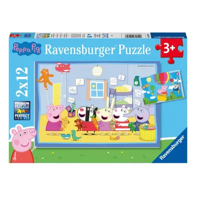 RAVENSBURGER 055746 Prasátko Peppa: Peppino dobrodružství 2x12 dílků