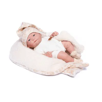 Guca 931 NEW BORN HOLČIČKA - realistická panenka miminko s celovinylovým tělem - 25 cm