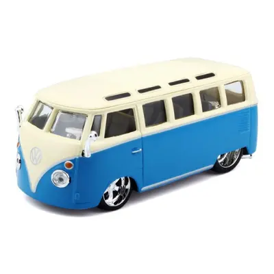 Bburago Plus Volkswagen Van Samba modrá bílá 1:32