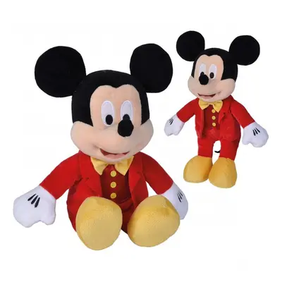 SIMBA DISNEY Plyšák Mickey Mouse v lesklém červeném kabátku 25 cm