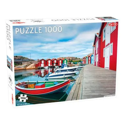 Puzzle 1000 dílků Cesta kolem světa, Northern Stars: Rybářské chaty ve Smögen TACTIC