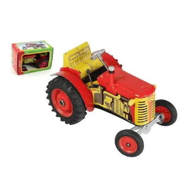 Traktor Zetor červený na klíček kov 14cm 1:25 v krabičce Kovap