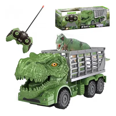 RC auto na dálkové ovládání - zelený dinosaurus + figurka