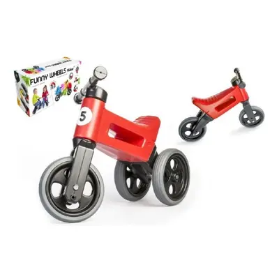 Teddies FUNNY WHEELS červené 2v1 28/31cm