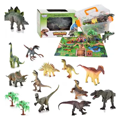 Dinosauří park Set figurky + podložka a příslušenství 23 ks