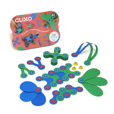 CLIXO Crew Blue Green - magnetická stavebnice 30 kusů