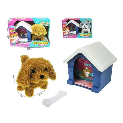 Pes na baterie s boudou Mini Plush Pet Series