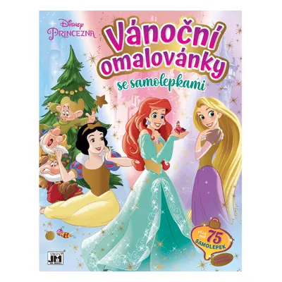 Vánoční omalovánky se samolepkami Princezny