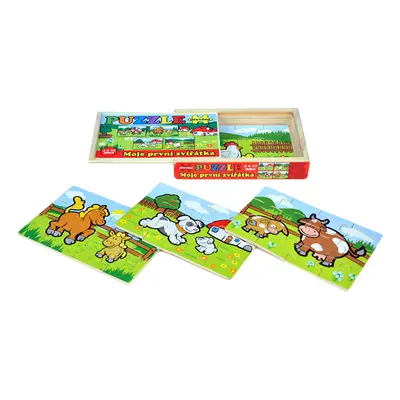 Teddies Puzzle dřevěné Moje první zvířátka