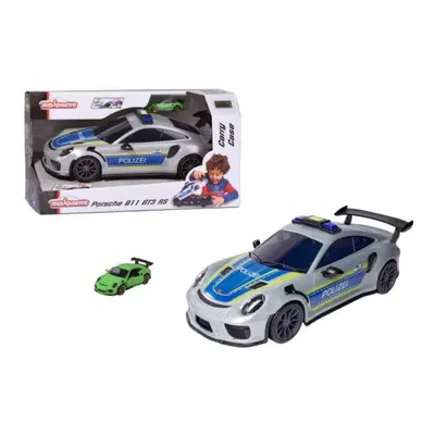 Majorette Autíčko policejní s boxem na autíčka Porsche 911 GT3 RS Polizei Carry Case se zvukem a