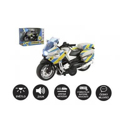 Teddies Motorka policejní 12cm kov/plast na baterie