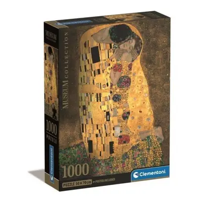 Clementoni Puzzle 1000 dílků Kompaktní muzeum Klimt Il Bacio. Polibek 39790