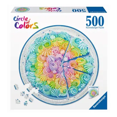 RAVENSBURGER Kruhové Duhový dort 500 dílků