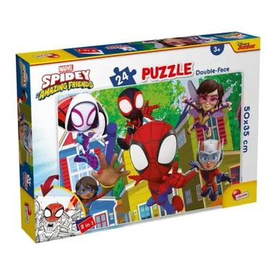 Oboustranné podlahové puzzle 24 dílků Marvel Spidey Tohle je tým! LISCIANI 99665