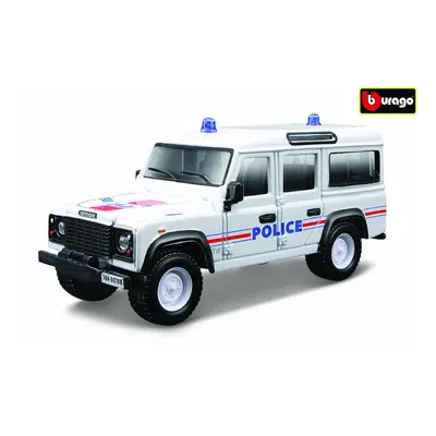 Bburago Land Rover Defender 110 bílá policie 1:50