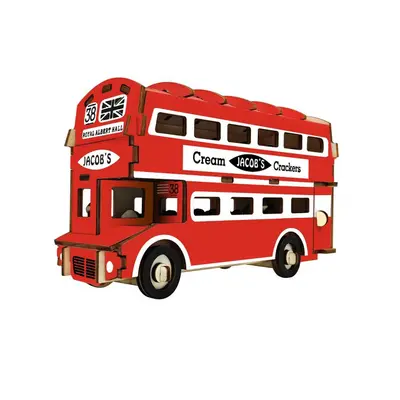 Woodcraft Dřevěné 3D puzzle Doubledecker