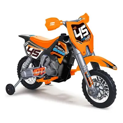 Motocykl Feber Orange Cross s 6V baterií pro děti