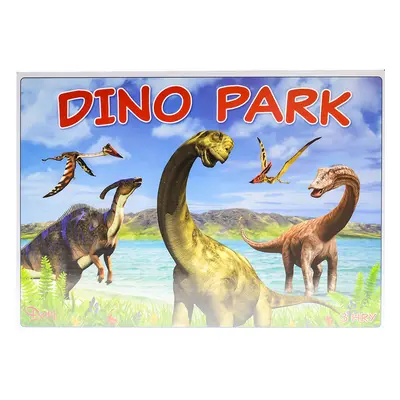 Společenská hra logická Dino Park 3v1 v krabičce