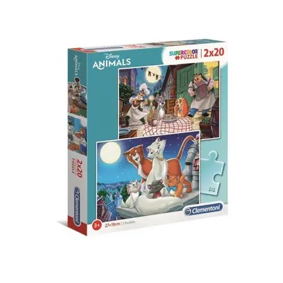 Clementoni: Puzzle 2x20 ks Super Color Disney Animals