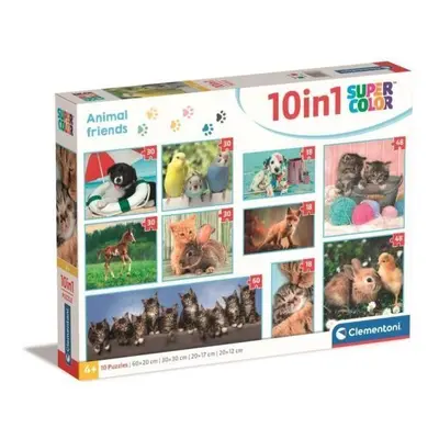 CLEMENTONI Puzzle Zvířecí kamarádi 10v1 158248