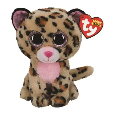 TY BEANIE BOOS LIVVIE hnědorůžový leopard 24cm