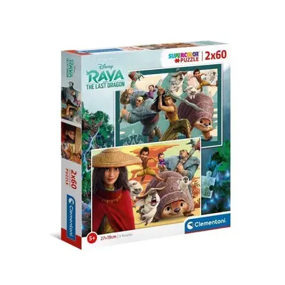 Clementoni - Puzzle 2x60 ks Super Color Raya a poslední drak