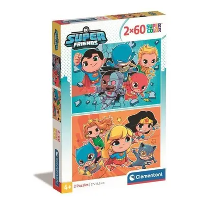 Clementoni Puzzle 2x60 el DC Comics Superfriends 21624