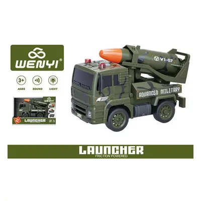 Wiky Vehicles Auto vojenské s raketou a efekty 19 cm