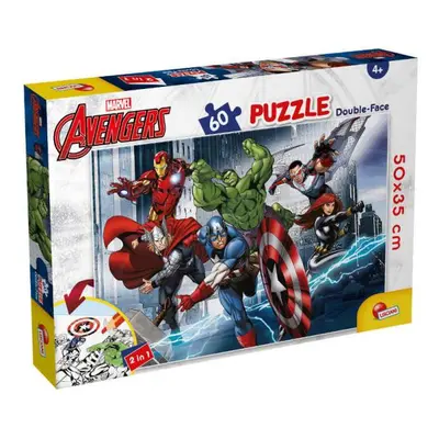 Oboustranné podlahové puzzle 60 dílků Marvel Avengers LISCIANI 99696