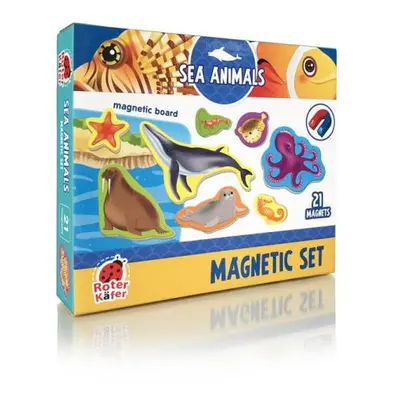 Roter Kafer magnetic Puzzle Sea Animals s deskou