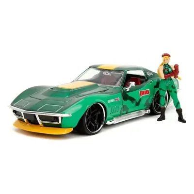 Jada Autíčko Chevrolet Stingray 1969 Street Fighterkovové s otevíratelnými částmi a kovová figur