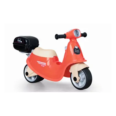 Donáška Jedla Scooter Ride-On Food Express Smoby s uzamykatelným kufrem a tichá gumová kola