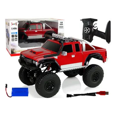 Auto Off-Road R/C 2,4G Climbing 1:8 červené 4x4