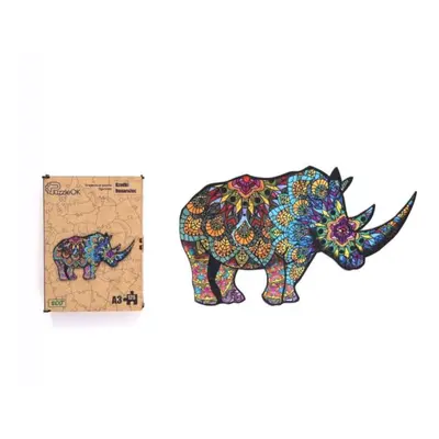 Dřevěné puzzle Rare Rhinoceros