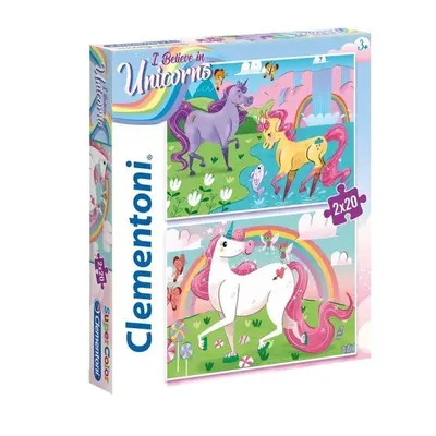 Clementoni: Puzzle 2x20 ks - I Belive in Unicorns