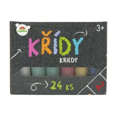 Teddies Křídy barevné chodníkové 24 ks