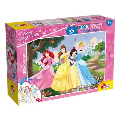 Oboustranné puzzle Maxi 35 dílků Princezny princezny 66704 LISCIANI