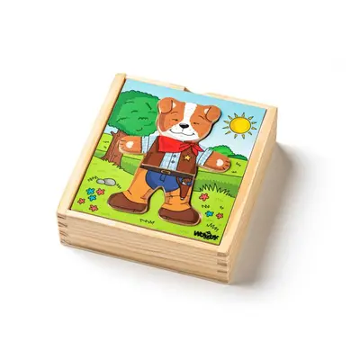 Woody puzzle šatní skříň Pejsek 18 dílů