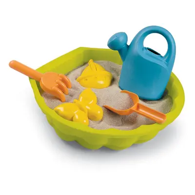 Smoby Pískoviště mušle s bábovičkami Mini Sand Pit s konvičkou a lopatka s hrabičky 35 cm pro ma