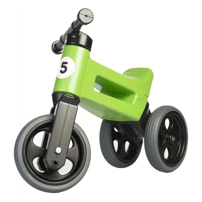 Teddies Funny Wheels Sport 2v1 zelené s gumovými koly