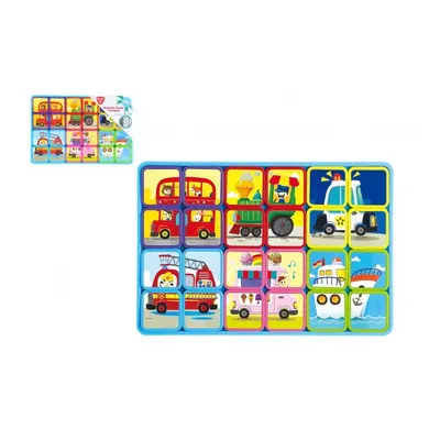 Teddies magnetické deskové doprava plast ve fólii 30x20x1cm 12ks v boxu 24m+ 00560115-XG